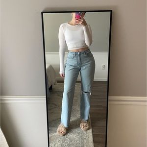 Abercrombie curve love high rise 90’s relaxed jean